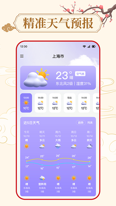 万年历天气通 截图 2