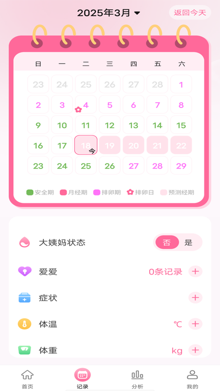 精彩截图-月经姨妈记录2026官方新版