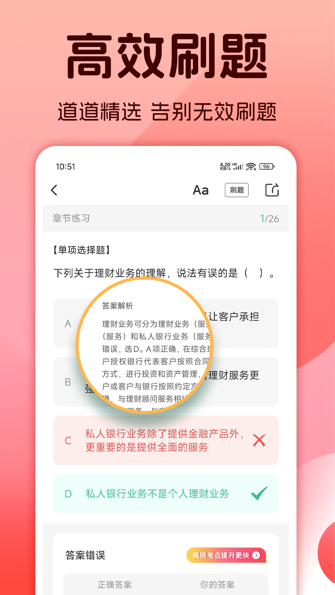 精彩截图-初级银行从业题库2026官方新版