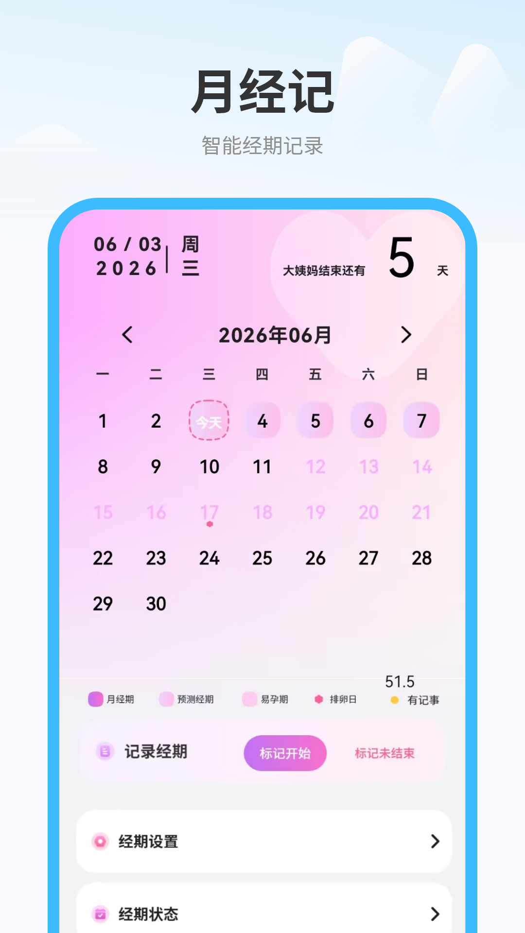 精彩截图-月经记录2026官方新版