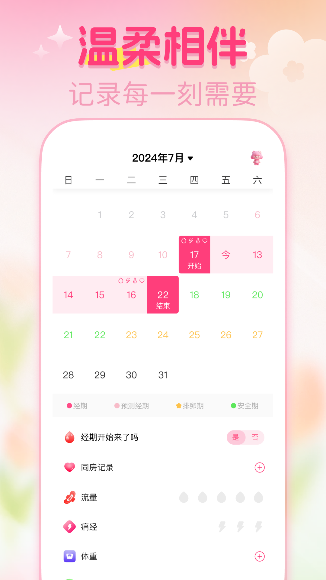 精彩截图-大姨妈月经记录2026官方新版