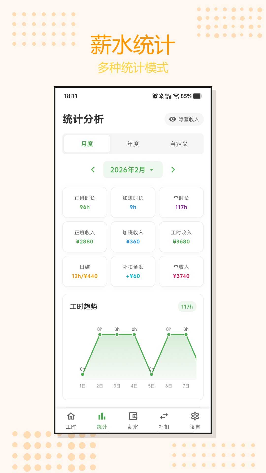 精彩截图-加班记工时2026官方新版