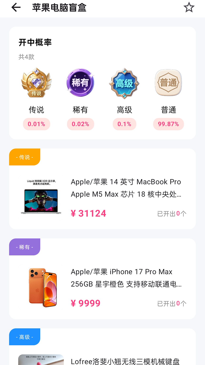 精彩截图-潮创盲盒2026官方新版