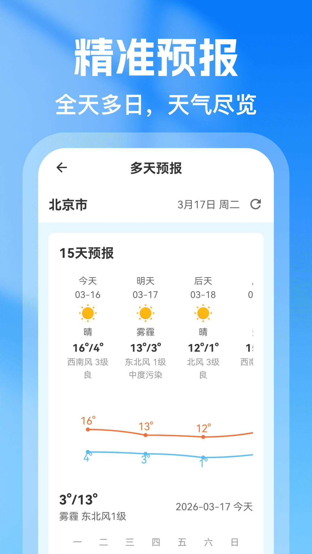 AI天气准点预报 截图 3