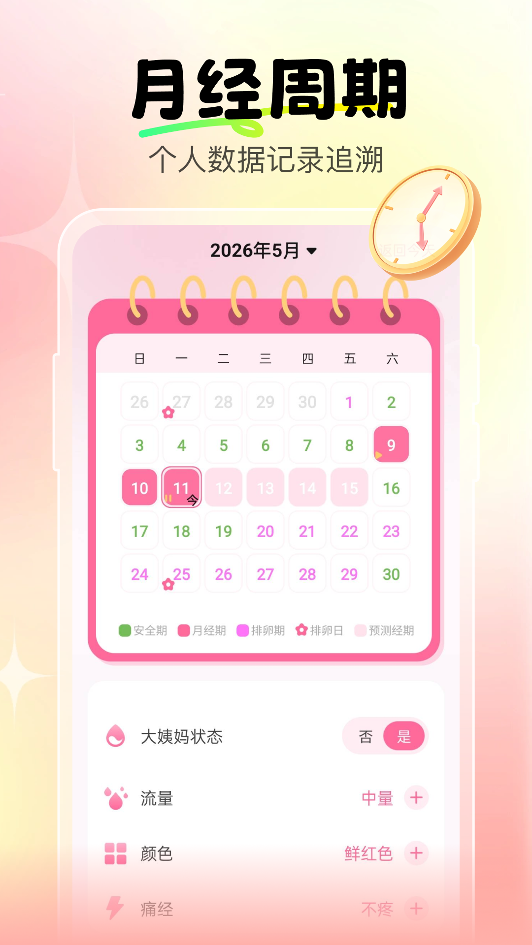 精彩截图-大姨妈经期宝2026官方新版