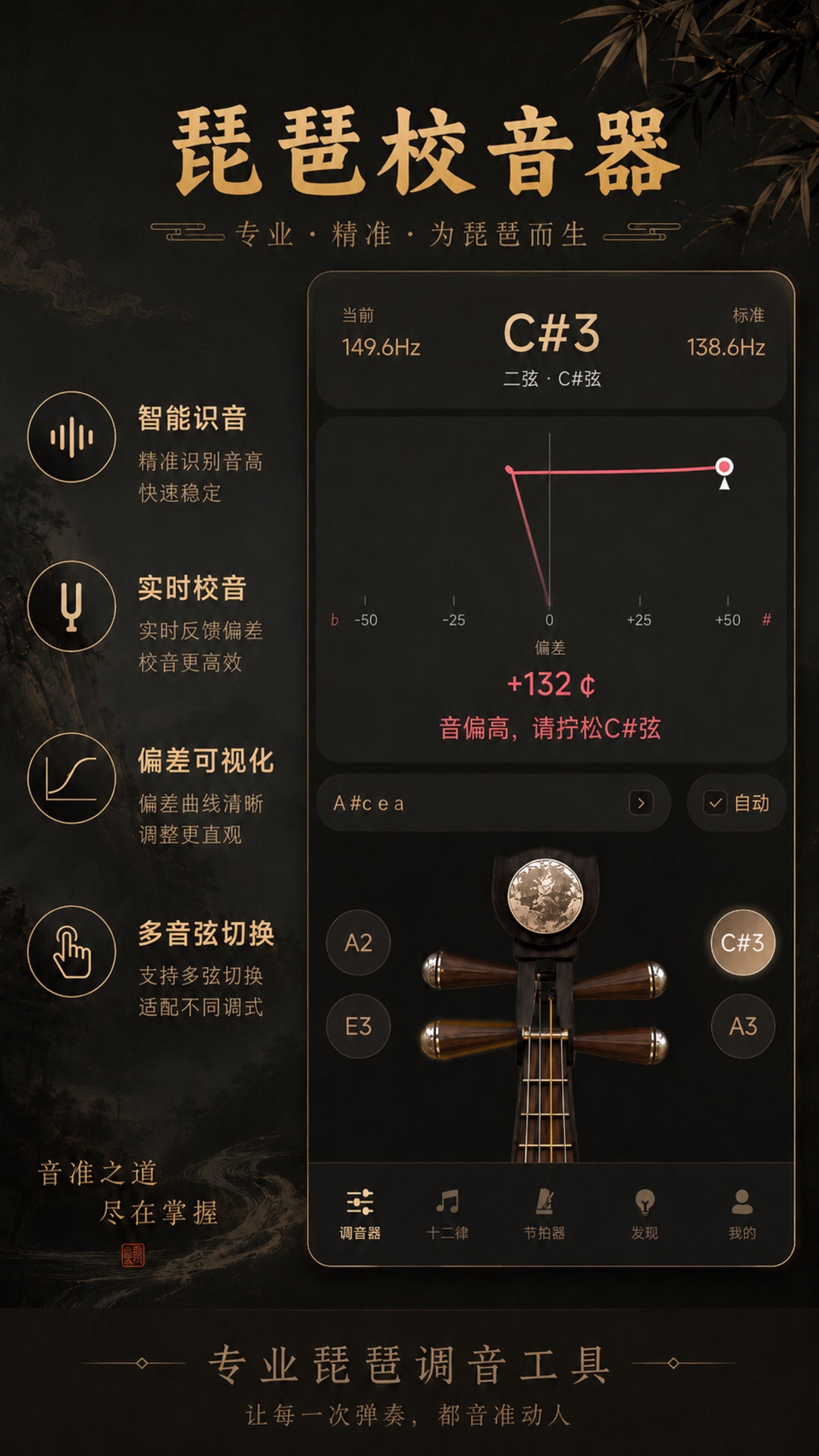 精彩截图-琵琶校音器2026官方新版