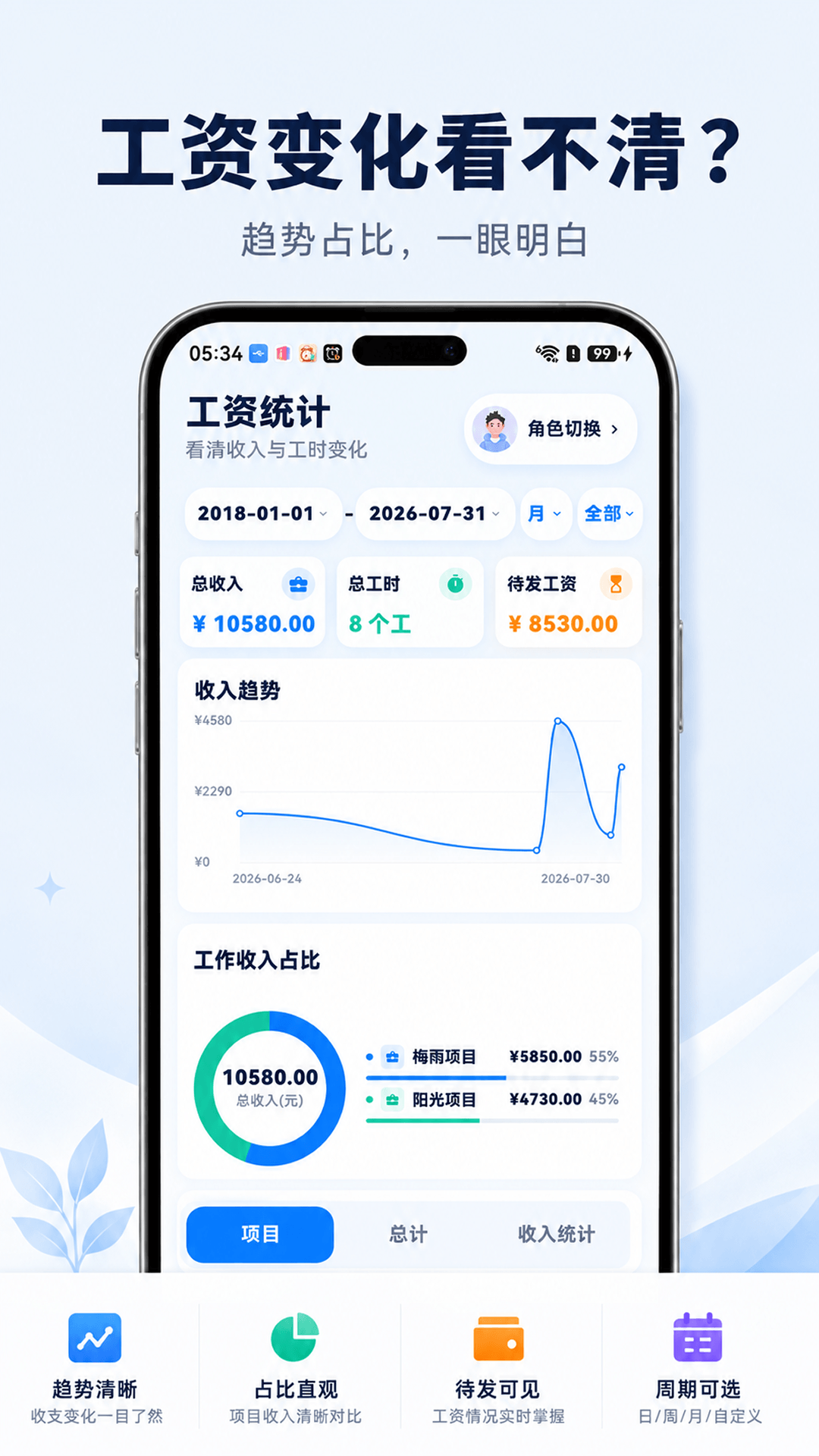 精彩截图-小时工+记账2026官方新版