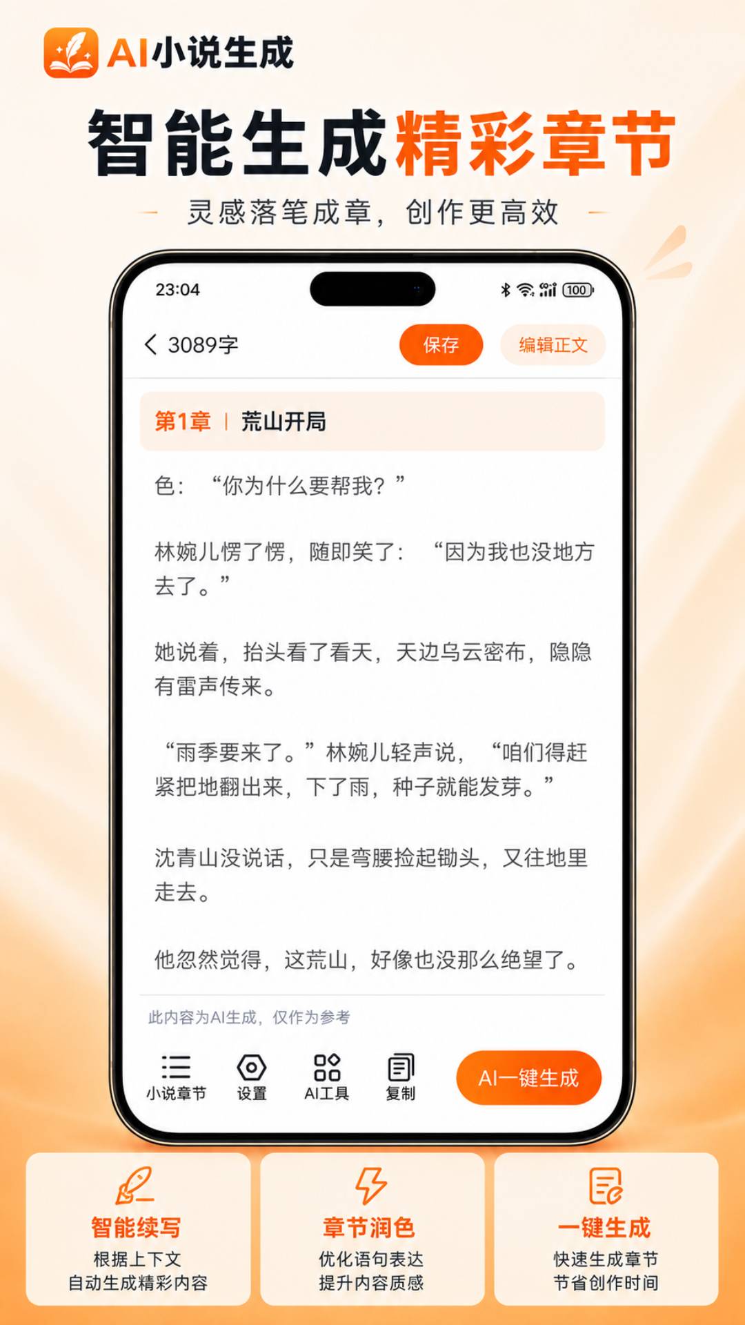精彩截图-AI小说生成2026官方新版