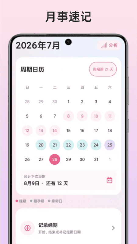 精彩截图-月事速记2026官方新版