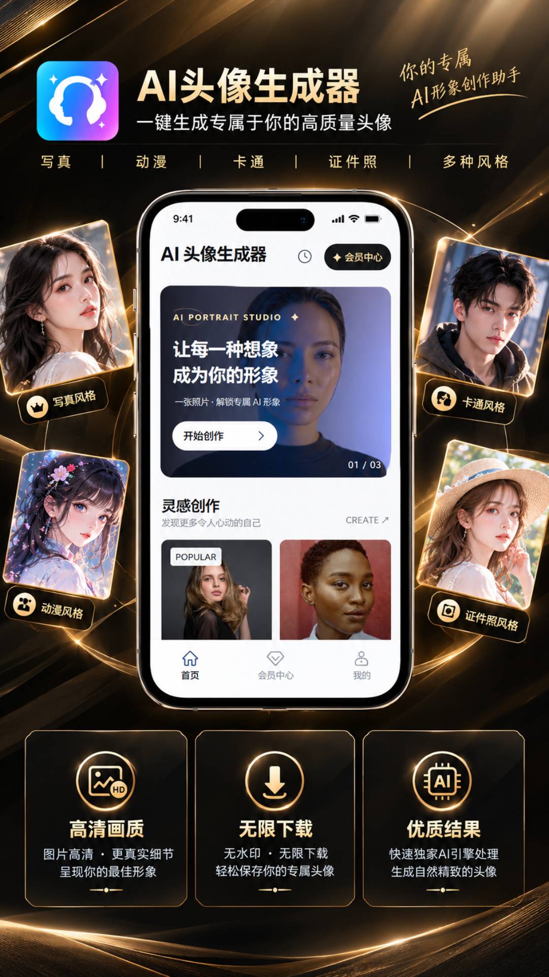 精彩截图-AI头像生成器2026官方新版