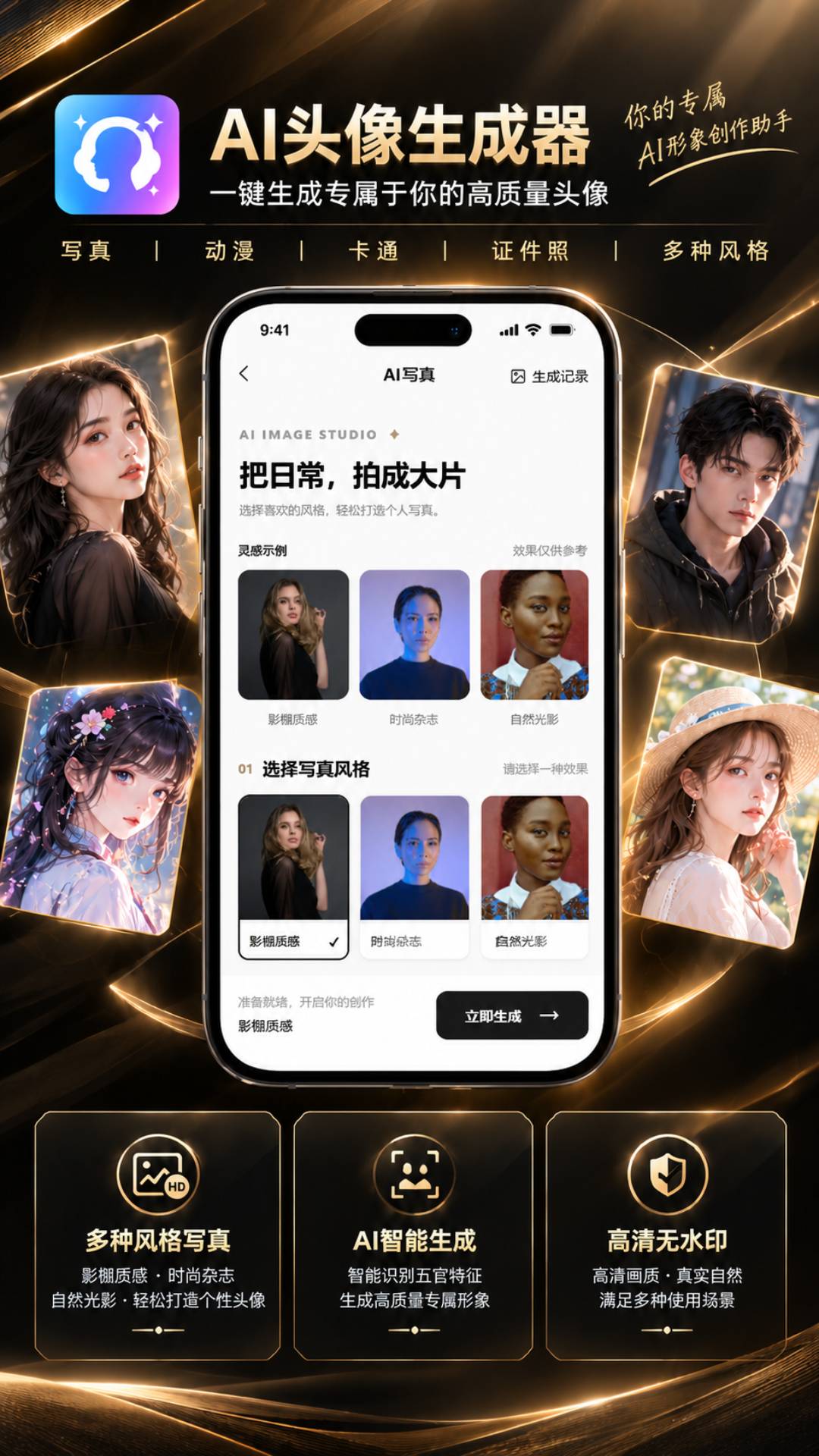 精彩截图-AI头像生成器2026官方新版