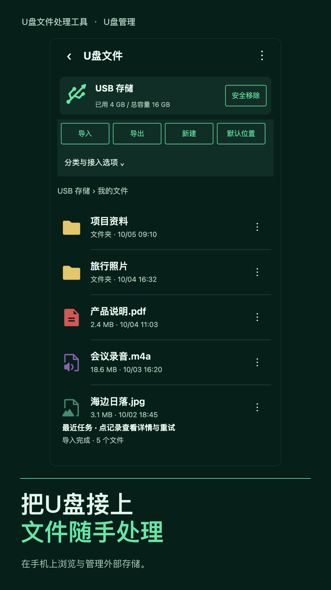 精彩截图-U盘文件处理工具2026官方新版